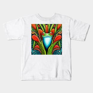 Tim the Colorful and Psychedelic Frog Kids T-Shirt